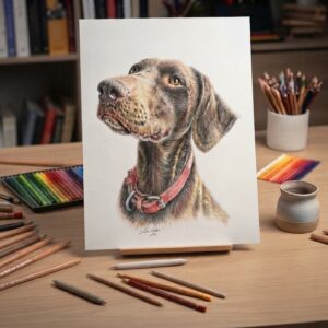 Retrato de tu Mascota a Lápices de Colores,