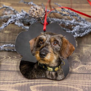 Adorno de navidad personalizado con foto de mascota